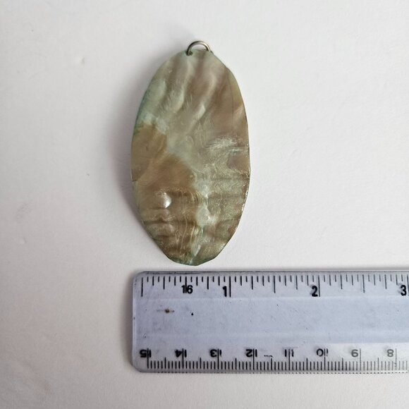 Natural Abalone Shell Earrings - Dangle – Iridescent Coastal Boho Style - Picture 9 of 11